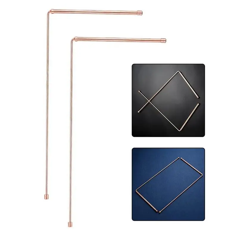 Aug. 2Pcs 99.9% Copper Probe Rod Metal Detector Rod Divining Dowsing Rods For Water Treasure Gold Lost Items Finding Tools