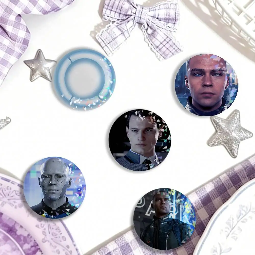 Game D-detroit Become Human Laser Badge Creative Brooches Backpack Accessories Make Great Gifts For Friends Children