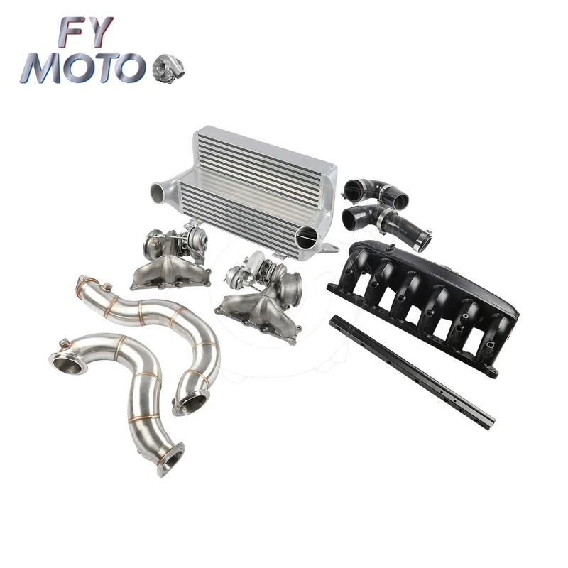 Exhaust Downpipe+intercooler+turbocharger+intake Manifold+inlet Hose Fits For N54 135i 335i Z4 E82 E87 E81 E90 E91 E92
