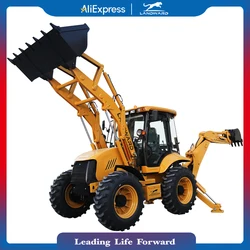 LANDWARD Factory 4×4 Mini Backhoe Loader LW388H Construction Site Multi-Purpose 4WD Backhoe Excavator Loader Tractor Customized