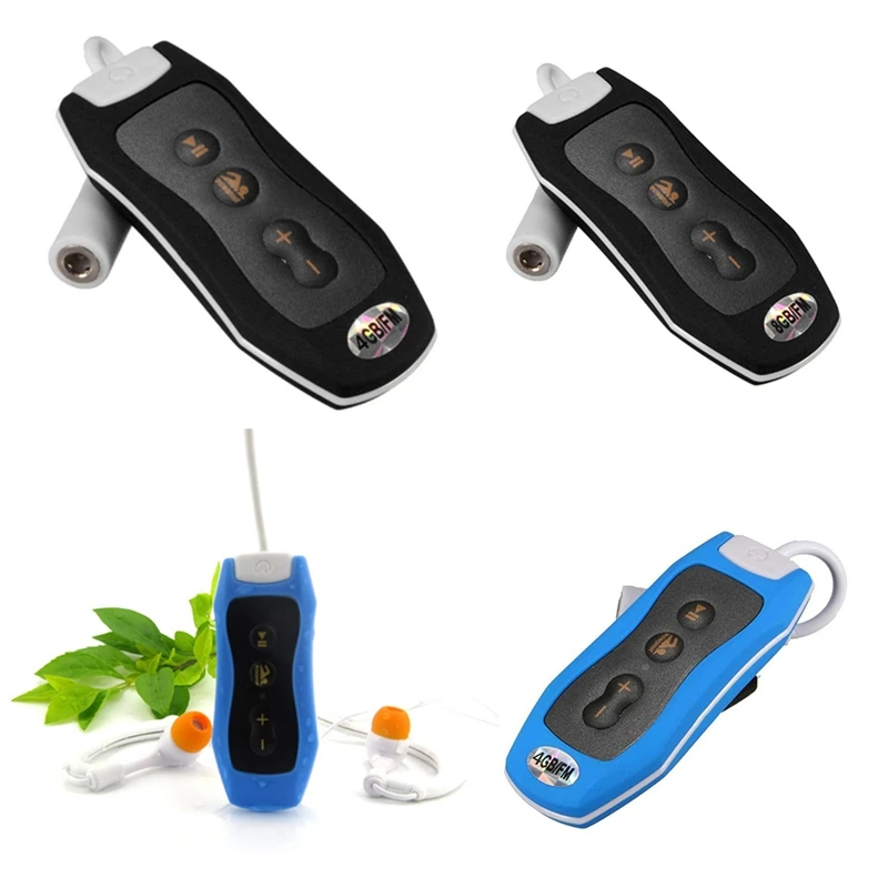 Impermeabile IPX8 Clip lettore MP3 Radio FM suono Stereo nuoto immersioni surf ciclismo Sport lettore musicale con FM