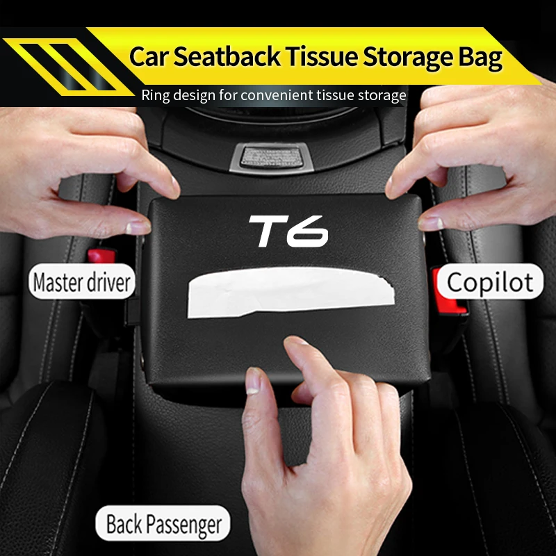 

Car Seat Back Tissue Storage Box Leather Armrest Hanging Bag Accessories For Great Wall GWM WEY Tank 300 500 Tank300 Tank500