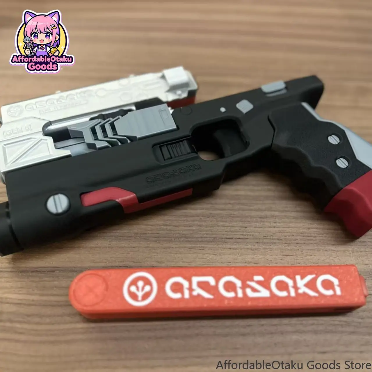 Cyberpunk Inspired Malorian 3516 Auto Pistol 3D Printed Non-Firing Moving Parts Cosplay Prop Display Ornament Cannot fire