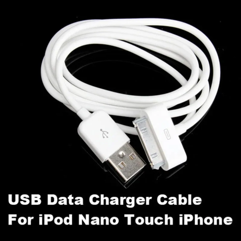 

1-2pcss 1m USB Data Sync Charger Cable For Apple iPhone 4 4s 3G iPhone iPod Nano USB Cable