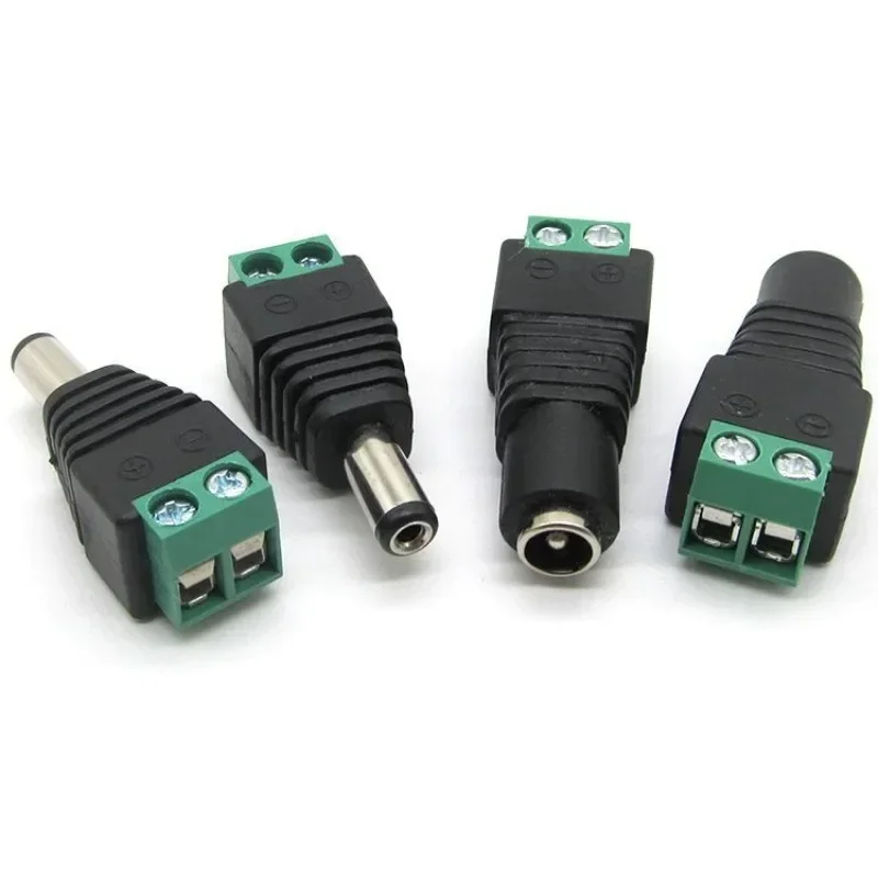 5pairs DC 12V Male Female Connectors 2.1*5.5mm Power Plug Adapter Jacks Sockets Connector For Signal Color LED Strip CCTV Camera