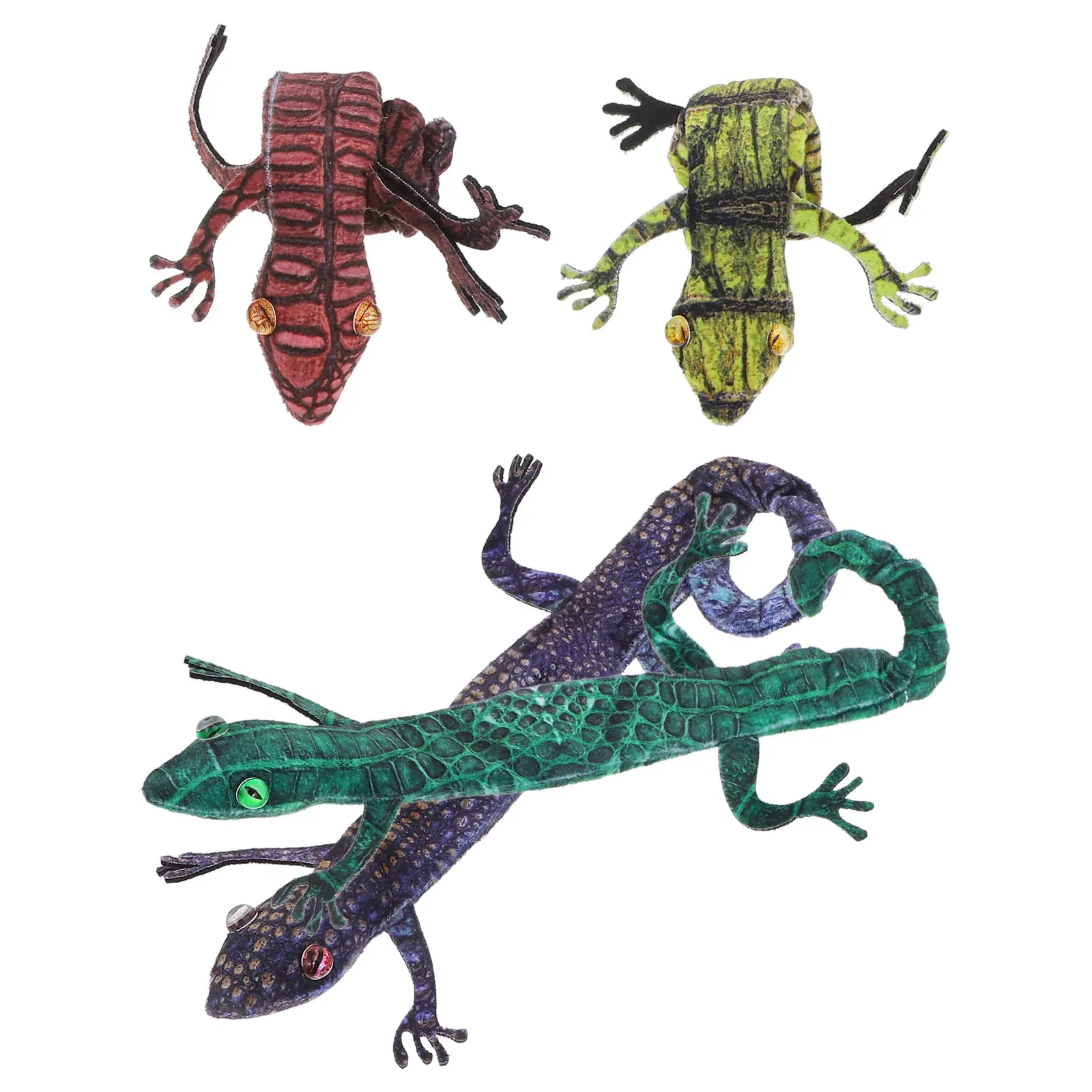 

4 Pcs Bracelets Reptile Slap Kids Steel Bulk Lizard Snap Halloween Jungle Animal Slap Bracelets Theme Parties Gifts Toys