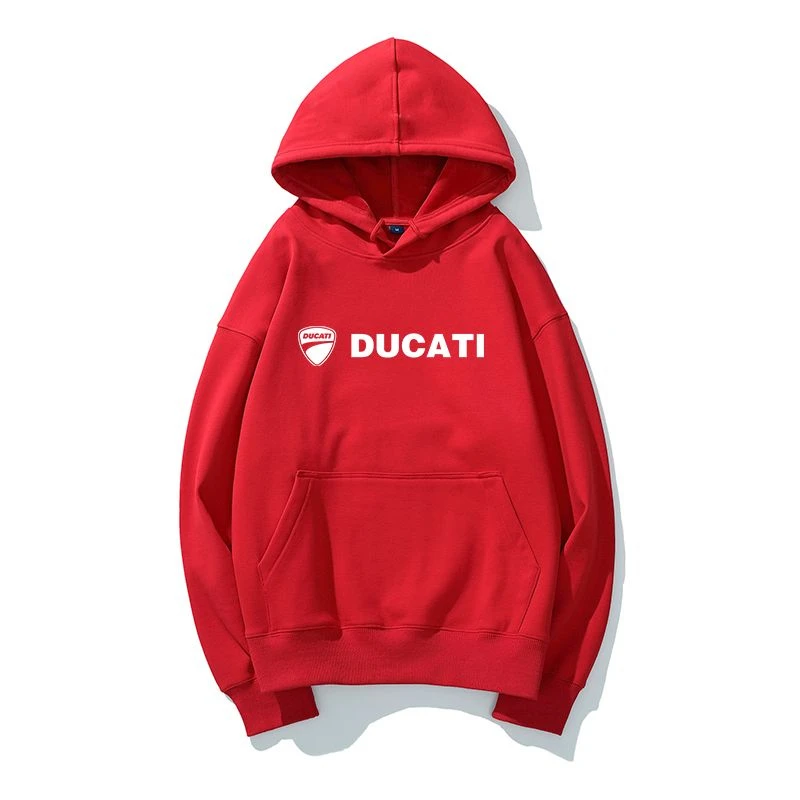 DUCATI Motorcycle Hooded Sweatshirt Motorcycle Peripheral Club Clothes Men's and Women's Outerwear Cycling Clothes Trendy