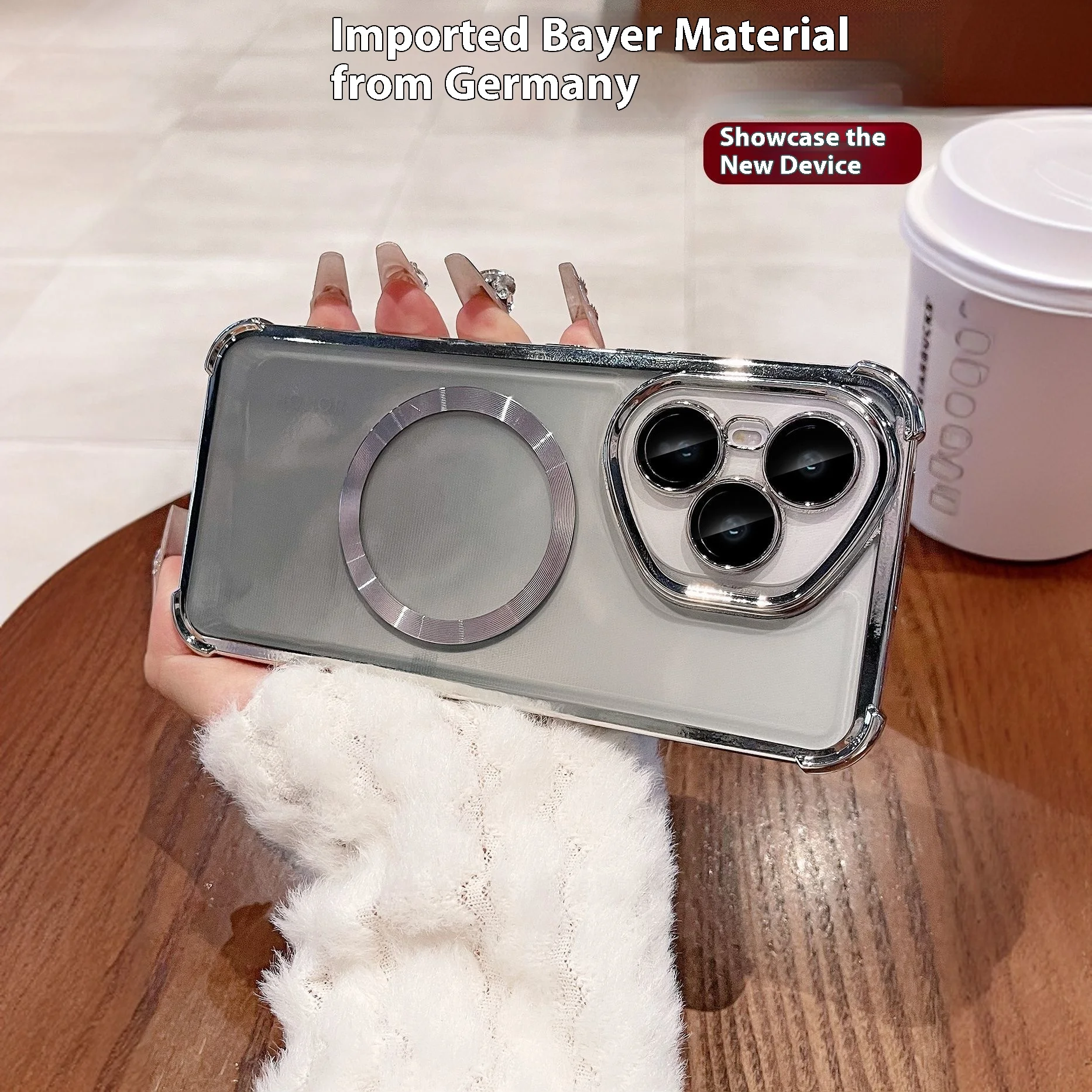 حافظة لهاتف Honor 400 pro وسادة هوائية فاخرة مطلية بالكهرباء غطاء مغناطيسي شفاف من البولي يوريثان لهاتف Honor400 pro 5G ممتص للصدمات Funda