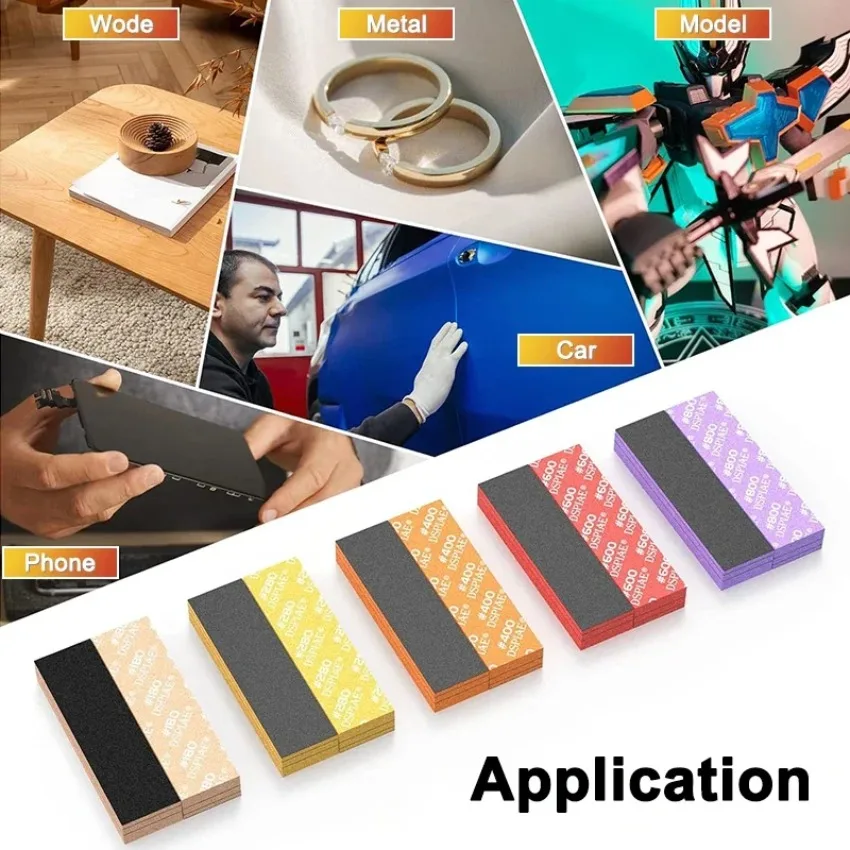 DSPIAE 60PCS #180 - #2500 Mesh Polishing Sanding Sponge Set for GK Military Gundam Model Combo Arc Grinding Sandpaper Tools view 4