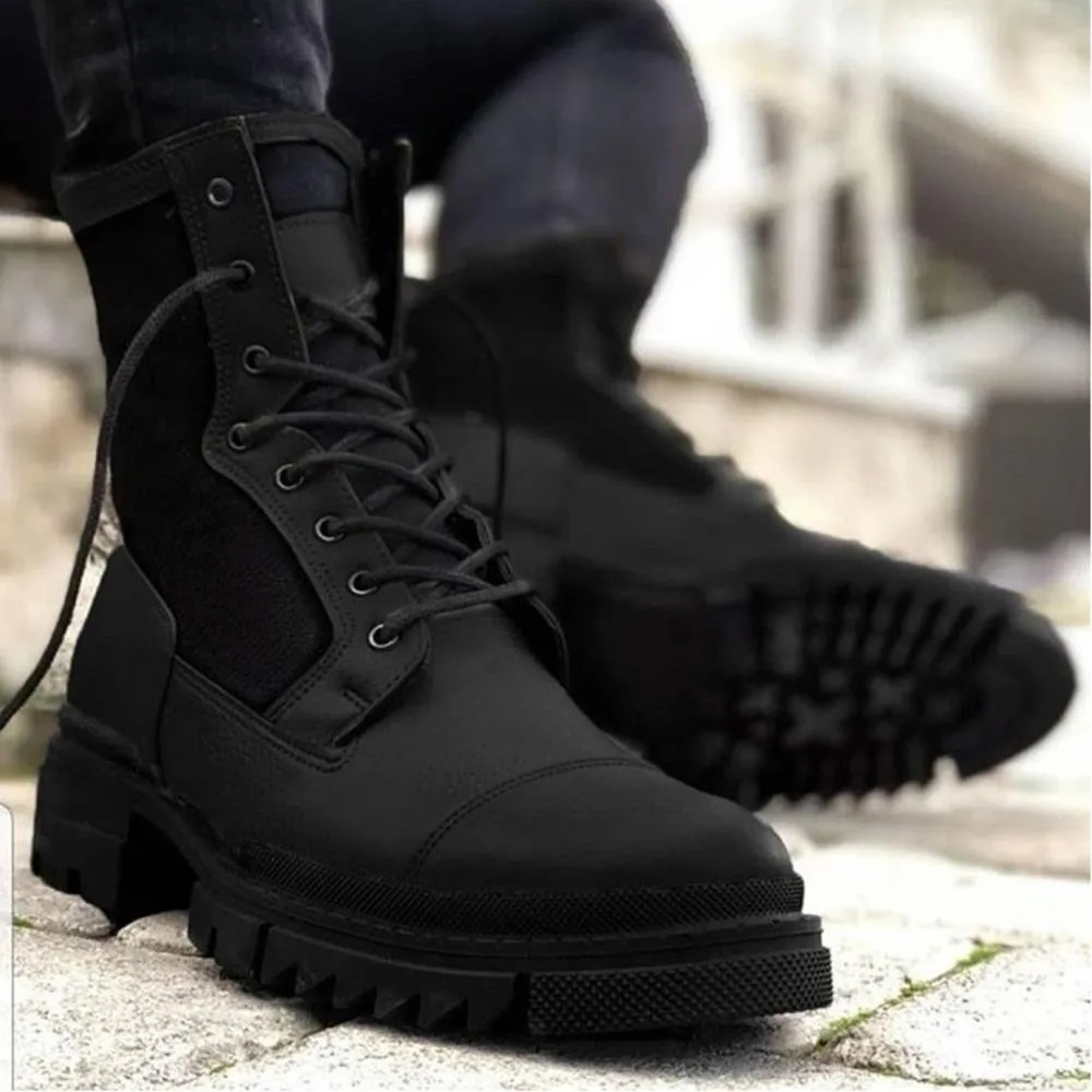 CO746 Black Lace-up men's Boots