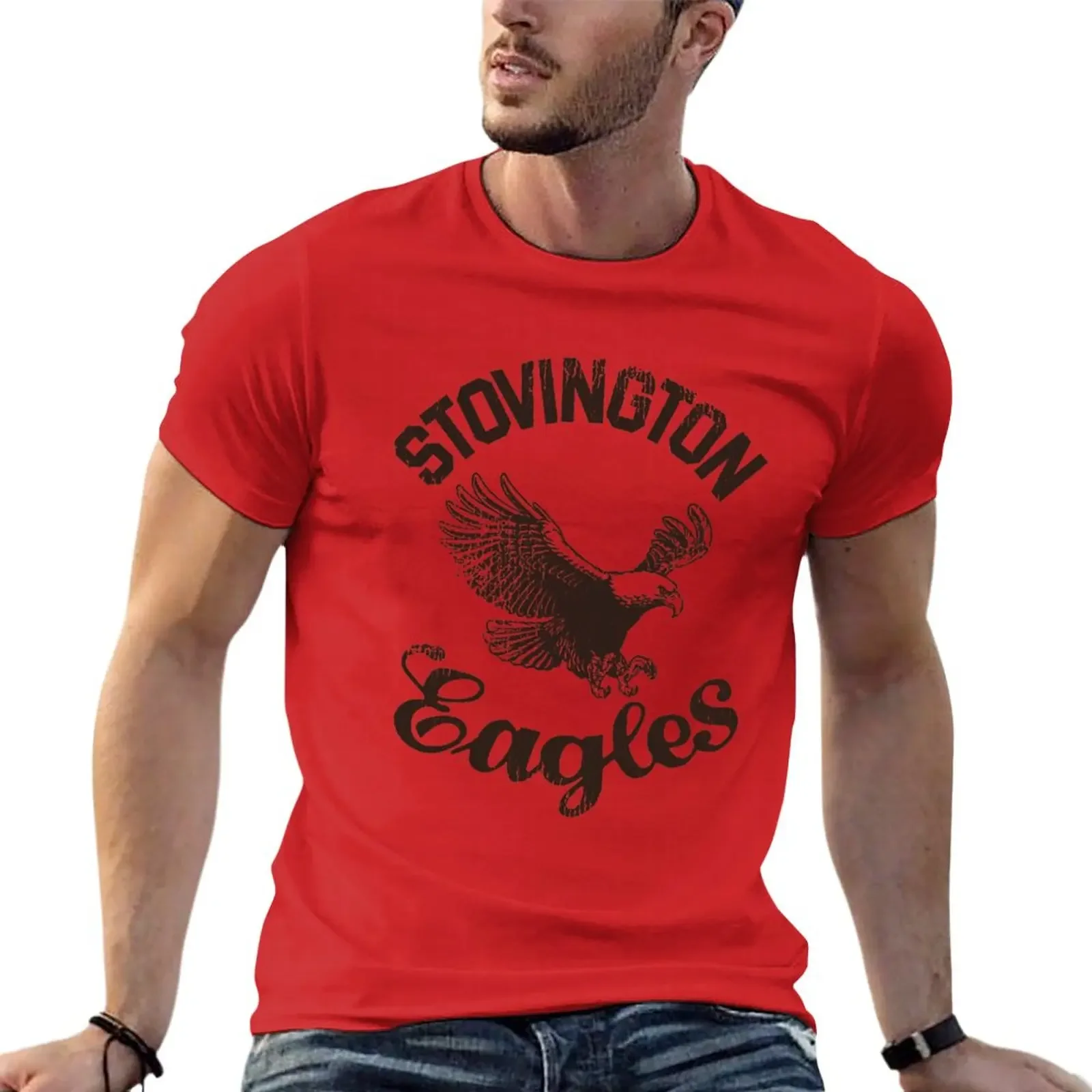 New Stovington Eagles T-Shirt cute tops Short t-shirt Aesthetic clothing mens graphic t-shirts big and tall