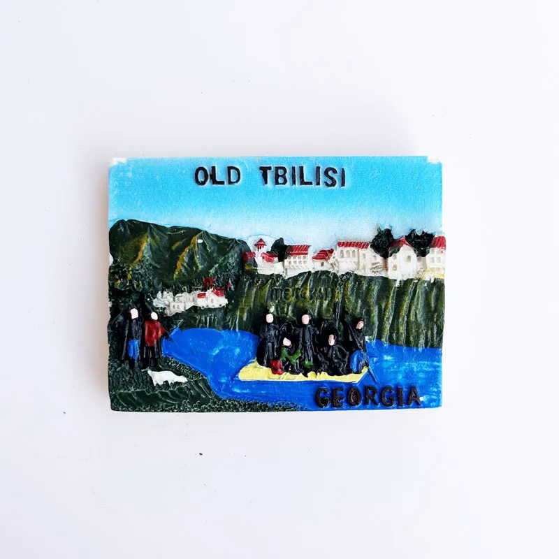 Tbilisi landscape design Creative travel souvenirs Gift Home decoration Refrigerator sticker arts and crafts