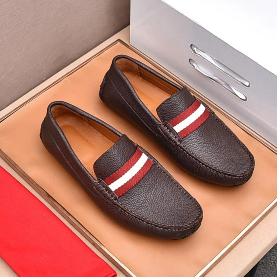 Men's B Style Fashion Bean Shoes Causal Breathable Loafers Luxury Striped Design Men's Loafer