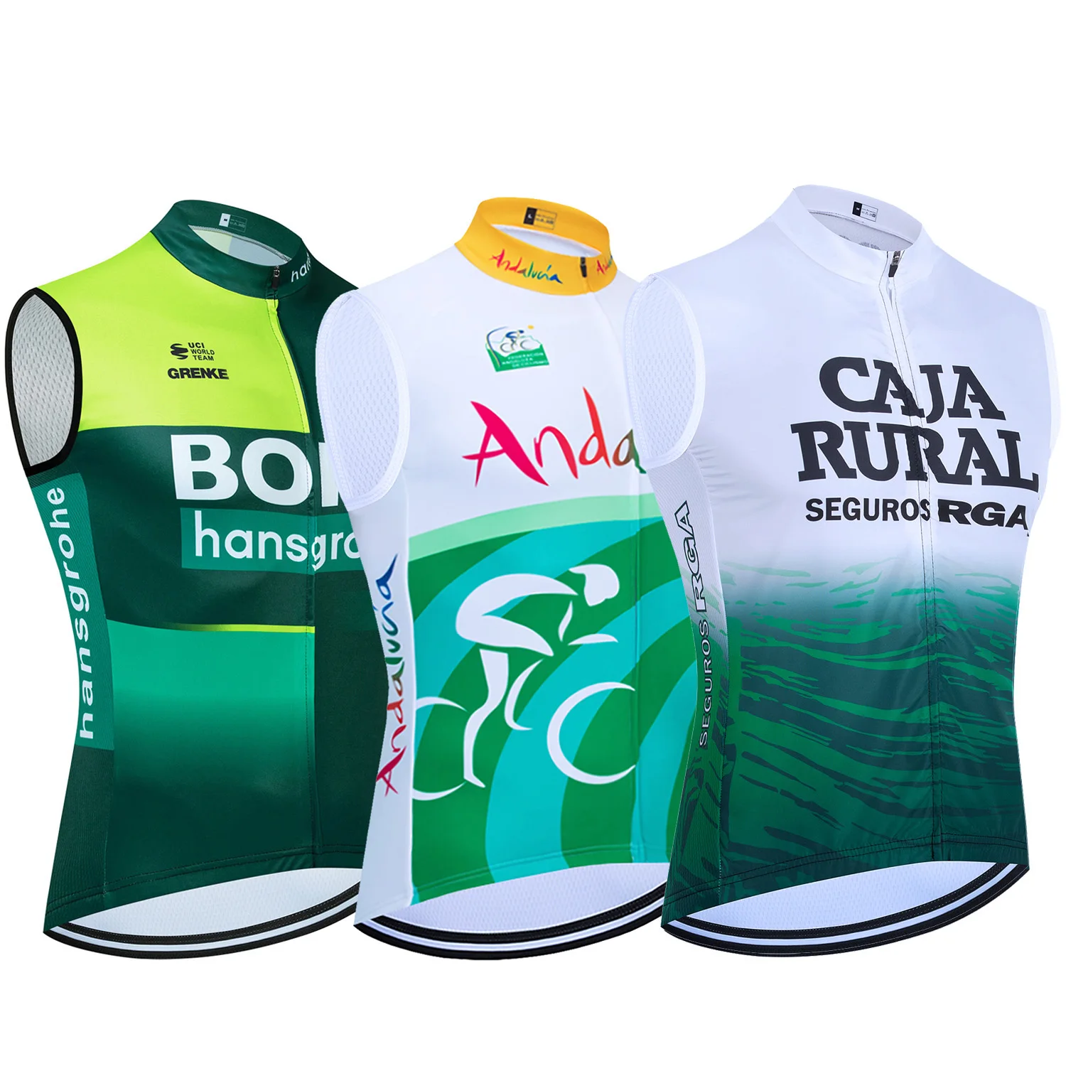 Cycling Gear Vest - เสื้อปั่นจักรยาน Andalucia New Team CAJA สำหรับฤดูร้อน