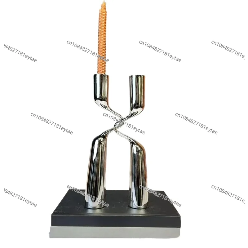 Luxury Metal Double-Headed Candle Holder, Dining Table & Living Room Decor