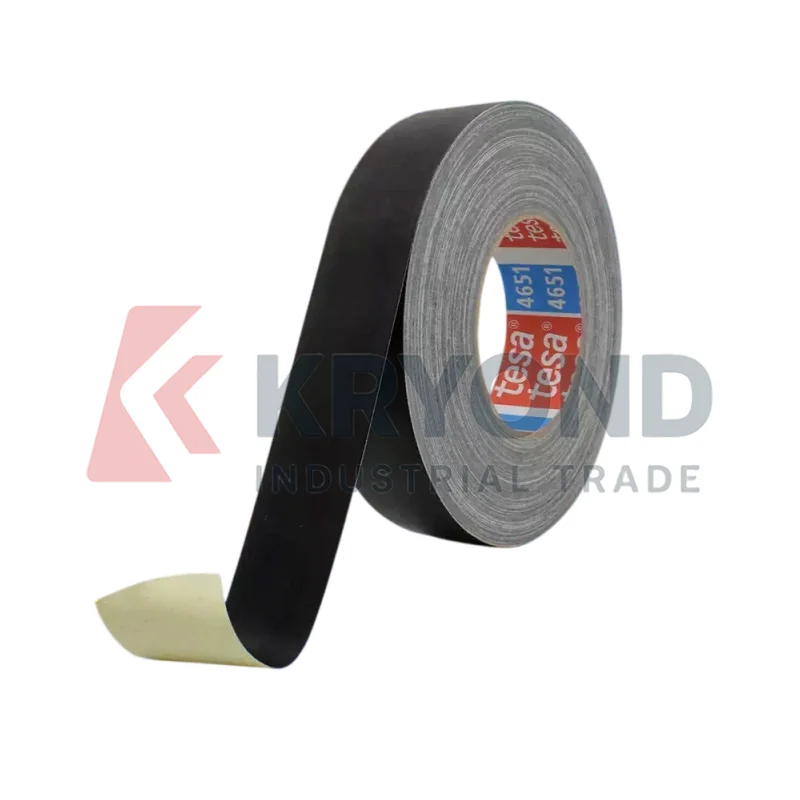 Tesa 4651 Acrylic Coated Cloth Tape High Tack Waterproof Wear Resistant Automotive Paint Masking Sandblasting Black 9-70mm X 50m