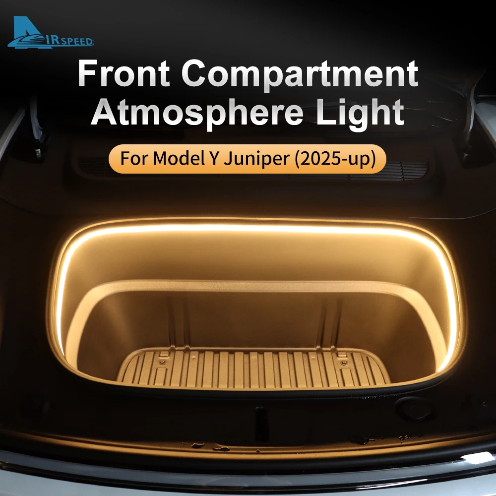 

Передний фонарь багажника для Tesla Model Y Juniper Launch 2025-Up, магнитный индукционный переключатель, светодиодный светильник, желто-белая отделка, автомобильные аксессуары