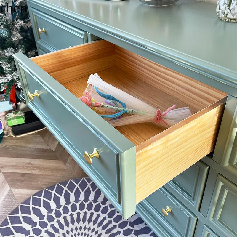 YFY Solid Wood Chest of Drawers Storage Living Room Wall-Mounted Bedroom Storage Drawer Cabinet