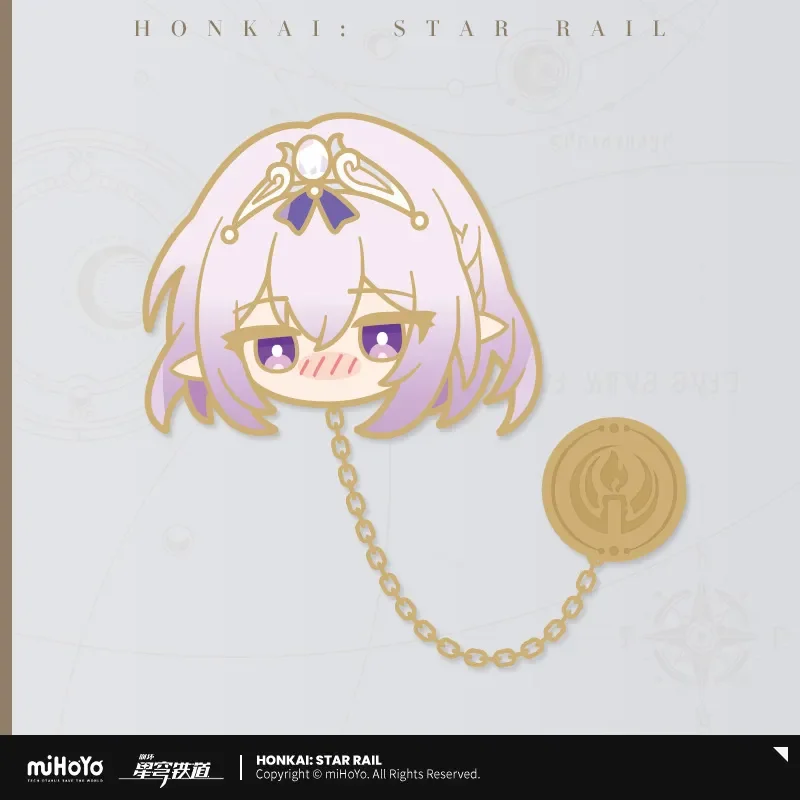 Sunsyea Honkai Star Rail Official Merch miHoYo Original Authentic PMZLG Metal Brooch Aventurine Acheron Firefly Dan Heng Kafka