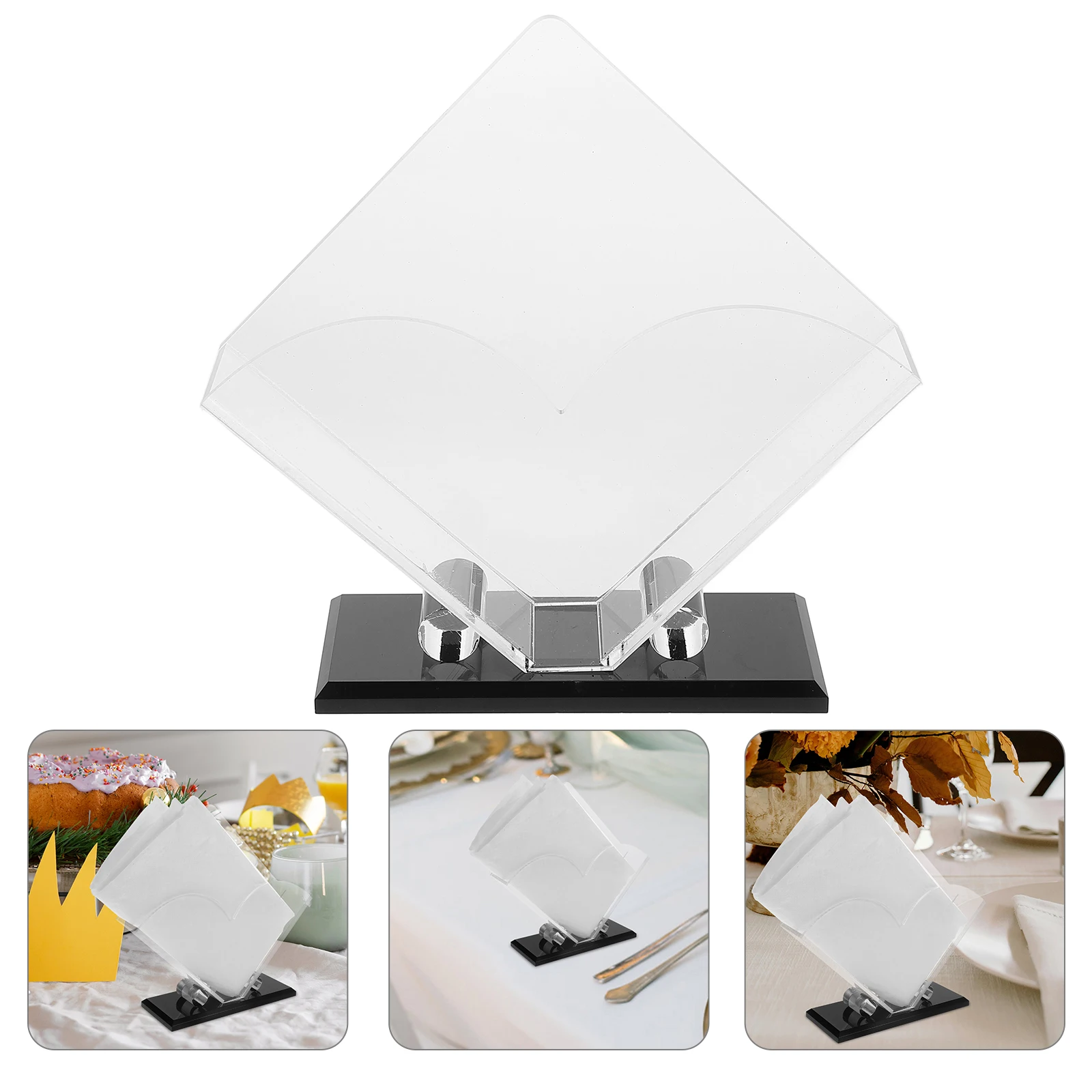 

Acrylic Napkin Holder Vertical Clear Tissue Dispenser For Table Dining, Cocktail Napkin Stand For Home Restaurant Bar