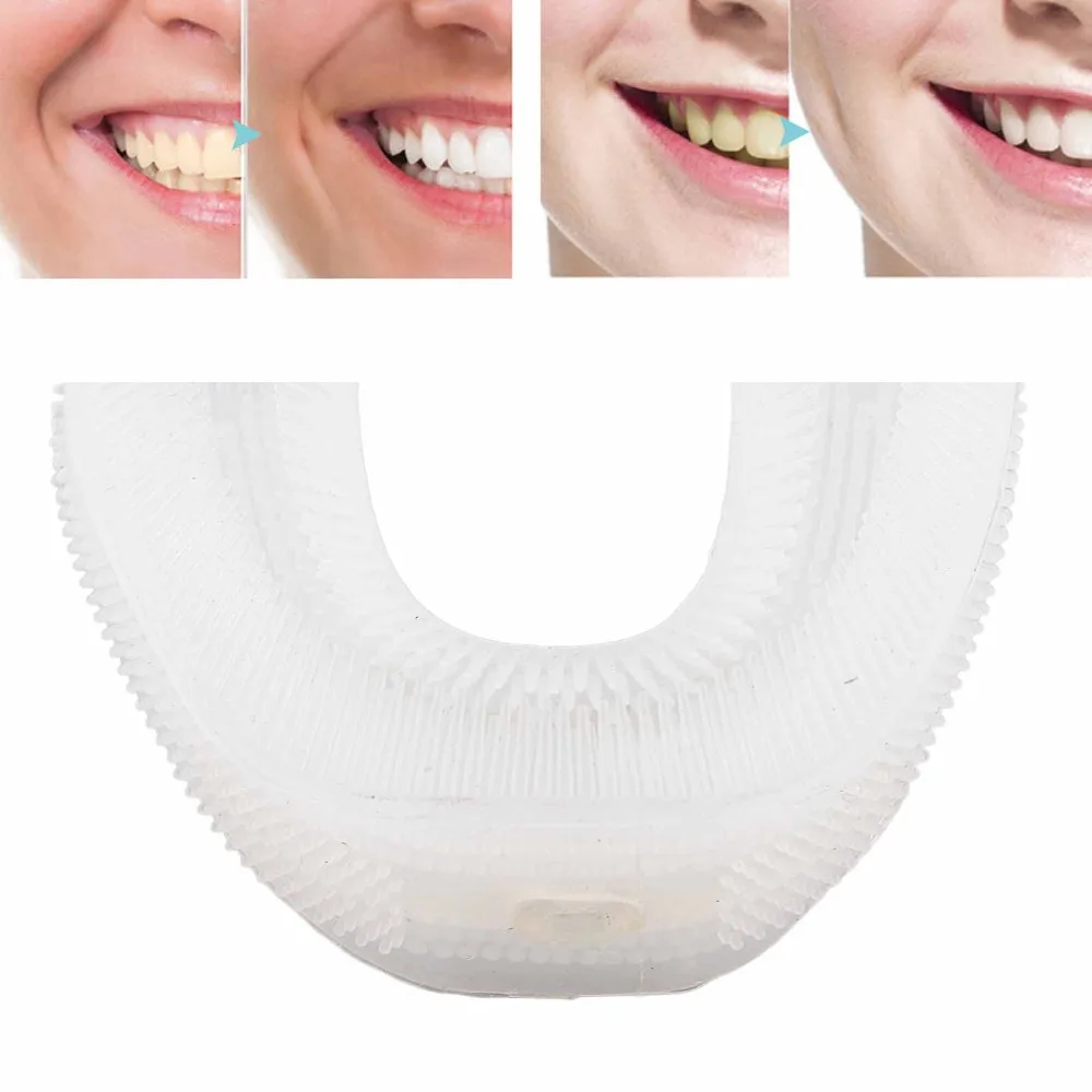 360-Degree Cleaning U-Shaped Toothbrush Head Silicone Waterproof Silicone Brush Head Replacement Electric Toothbrush Head Home
