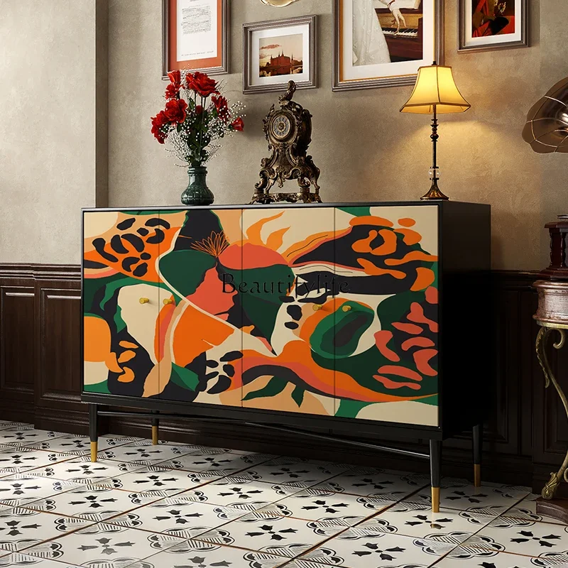 

yj5 Abstract Art Corridor Aisle Storage Shoe Cabinet Bedroom Storage Decorative Storage Light Luxury Dining Side Cabinet