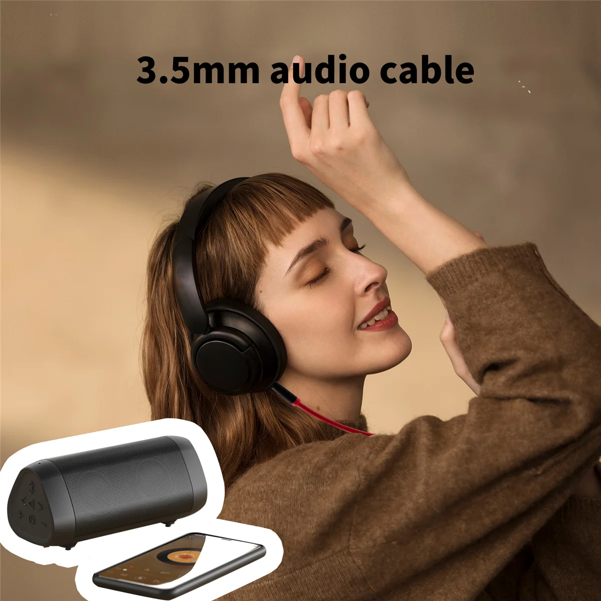 

ABAN Replacement Audio Cable for By Headphones with in Line Mic for Studio/Executive/Mixr/Solo/Wireless/Pro