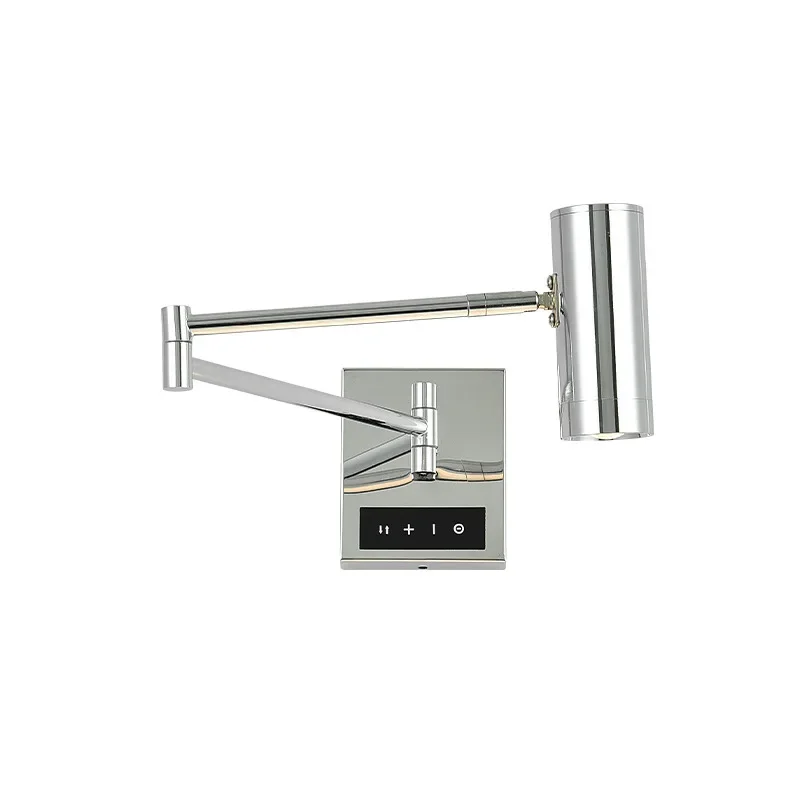 Retro Bedroom Bedside Lamp Rocker Arm Reading Wall Lamp High End Industrial Wind Strip Switch Plug In Desk Room Lamp