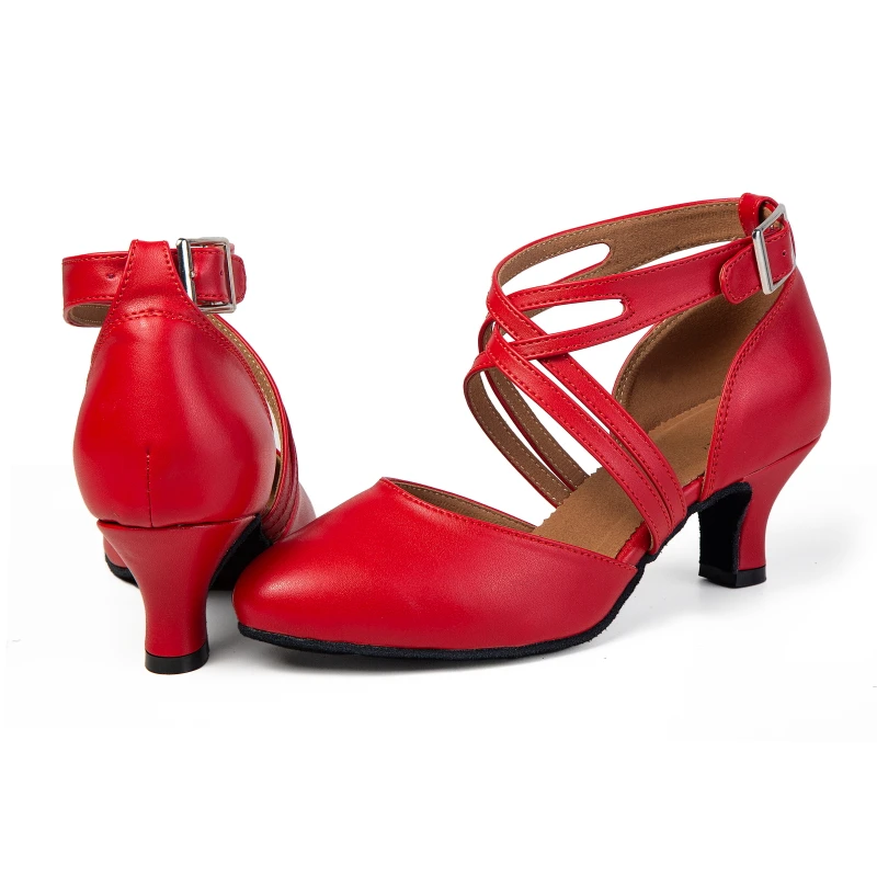 

New Baotou Latin Dance Shoes Women's Low Heel Adult Square Social Dance Shoes