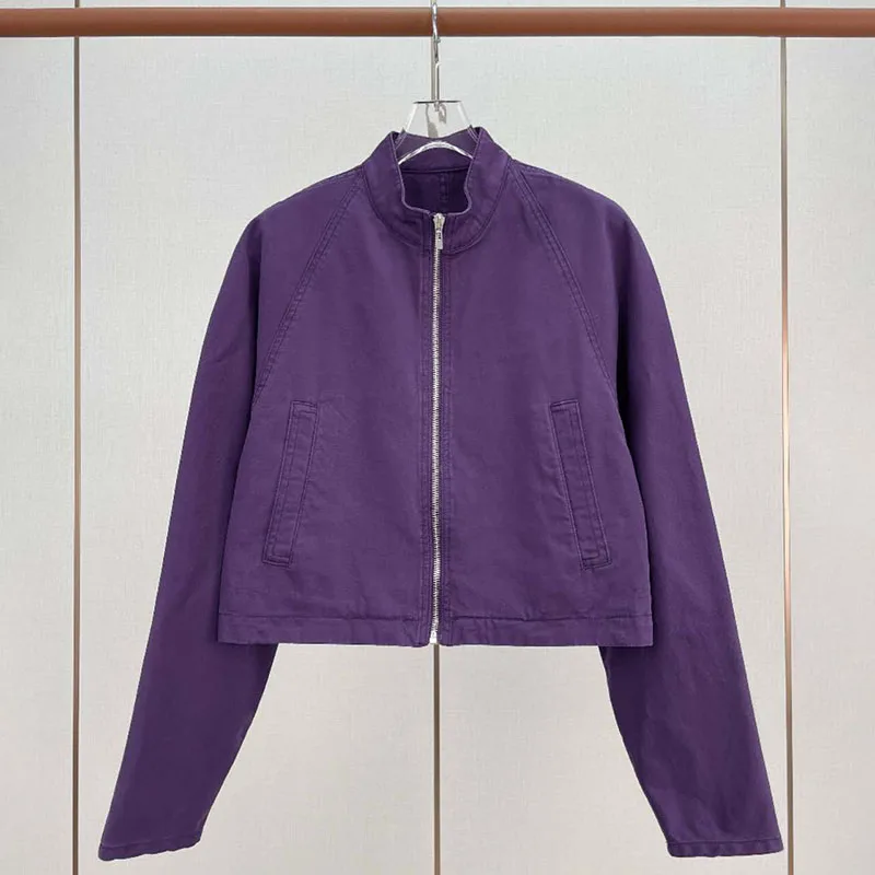2026, Fall New Arrivals, Women's Jackets, Washed Denim Jackets, High-Quality 100% Cotton Zipper Parkas, Y2K, Matching Pants,