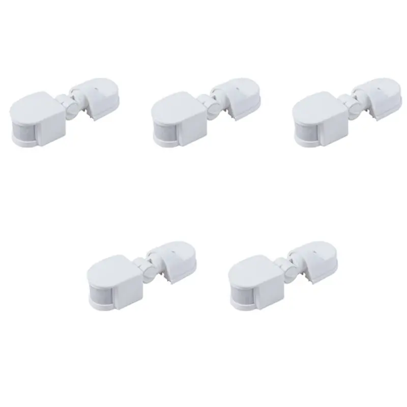 

5X Infrared Motion Sensor AC110V-240V Adjustable Sensor Switch For PIR Body Motion Sensors For Multiple Scenarios(White)