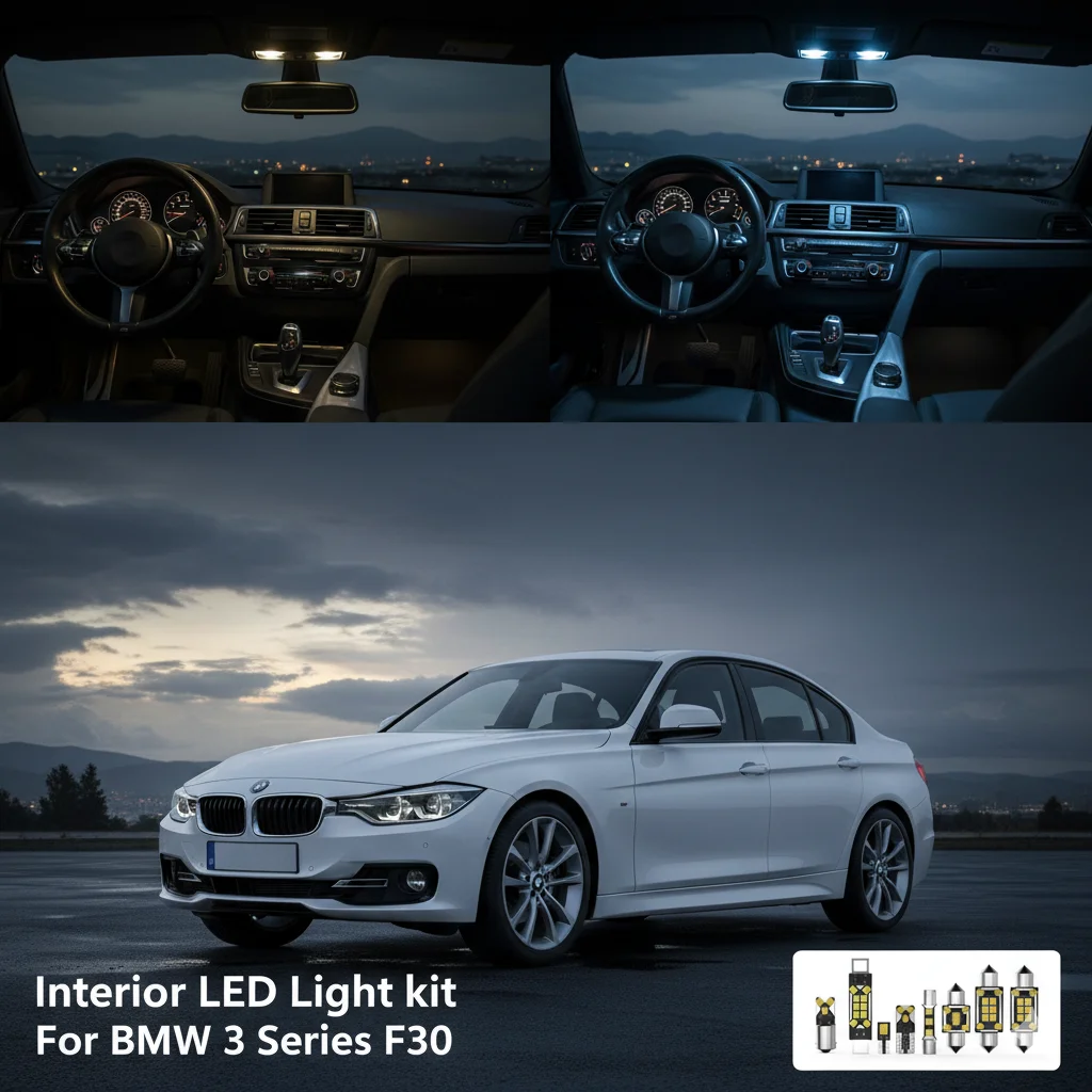 For BMW 3 Series F30 F31 F34 Sedan Estate Hatchback 2012 2013 2014 2015 2016 2017 Car Interior Light LED Kit White Canbus