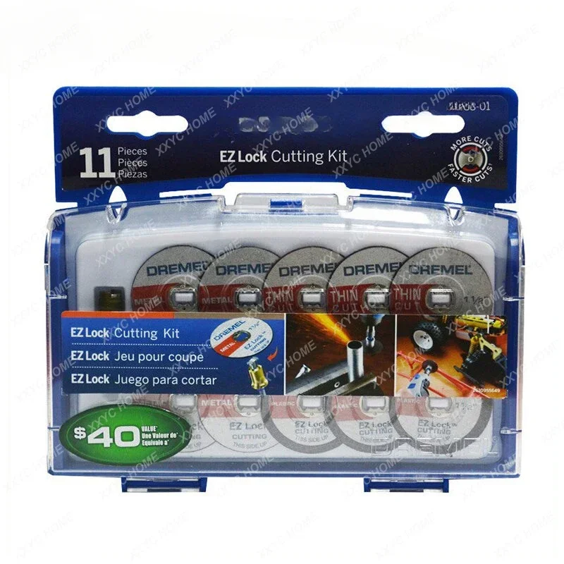

EZ688-01 Mini Circular Saw Blade 11Pcs Rotary Tools Set Dremel Tool Accessories Cutting Disc for Metal Wood Ceramics Tile