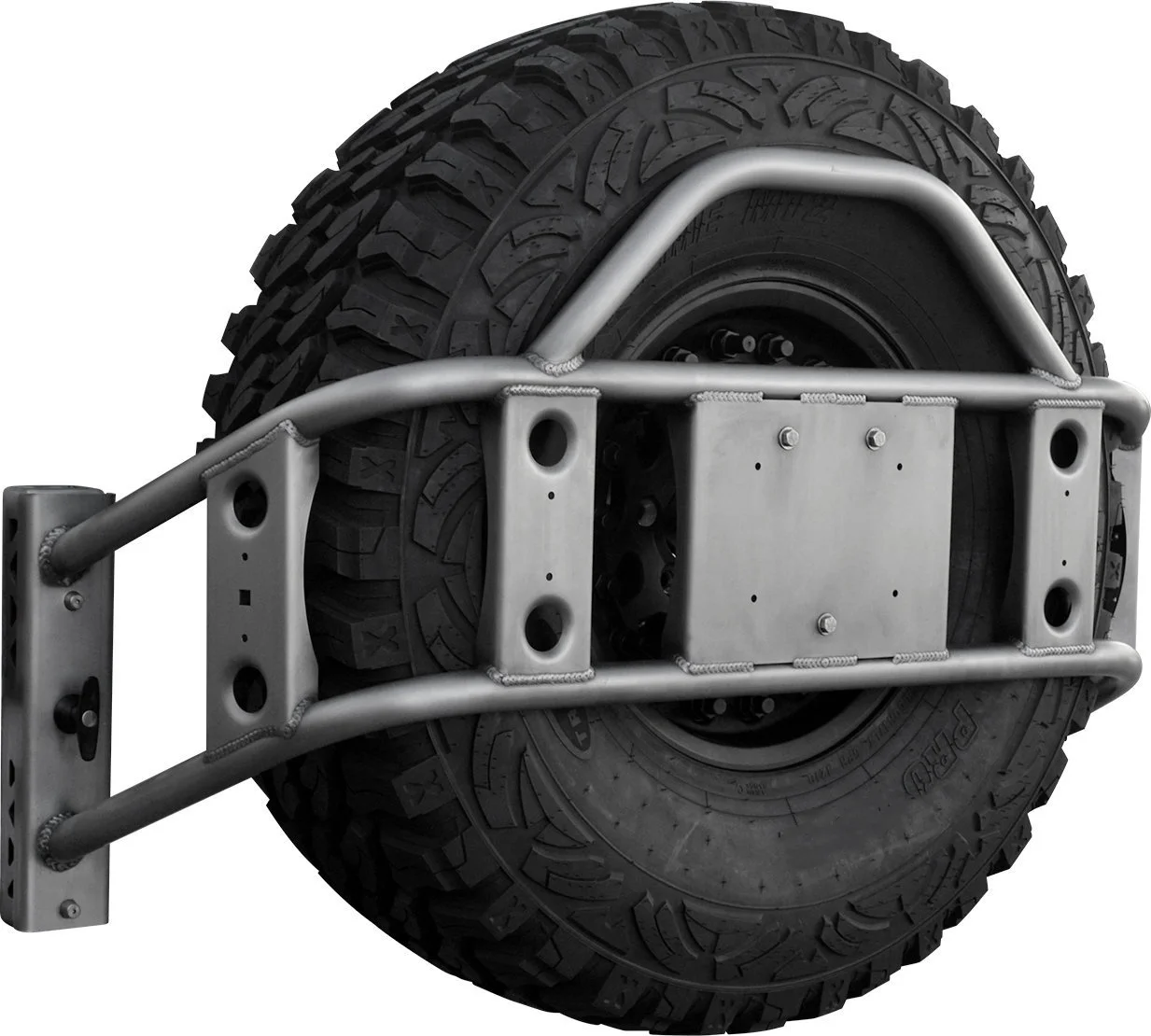 

Poison Spyder Spare Tire Carrier Tire Support With Lock for Jeep Wrangler JK