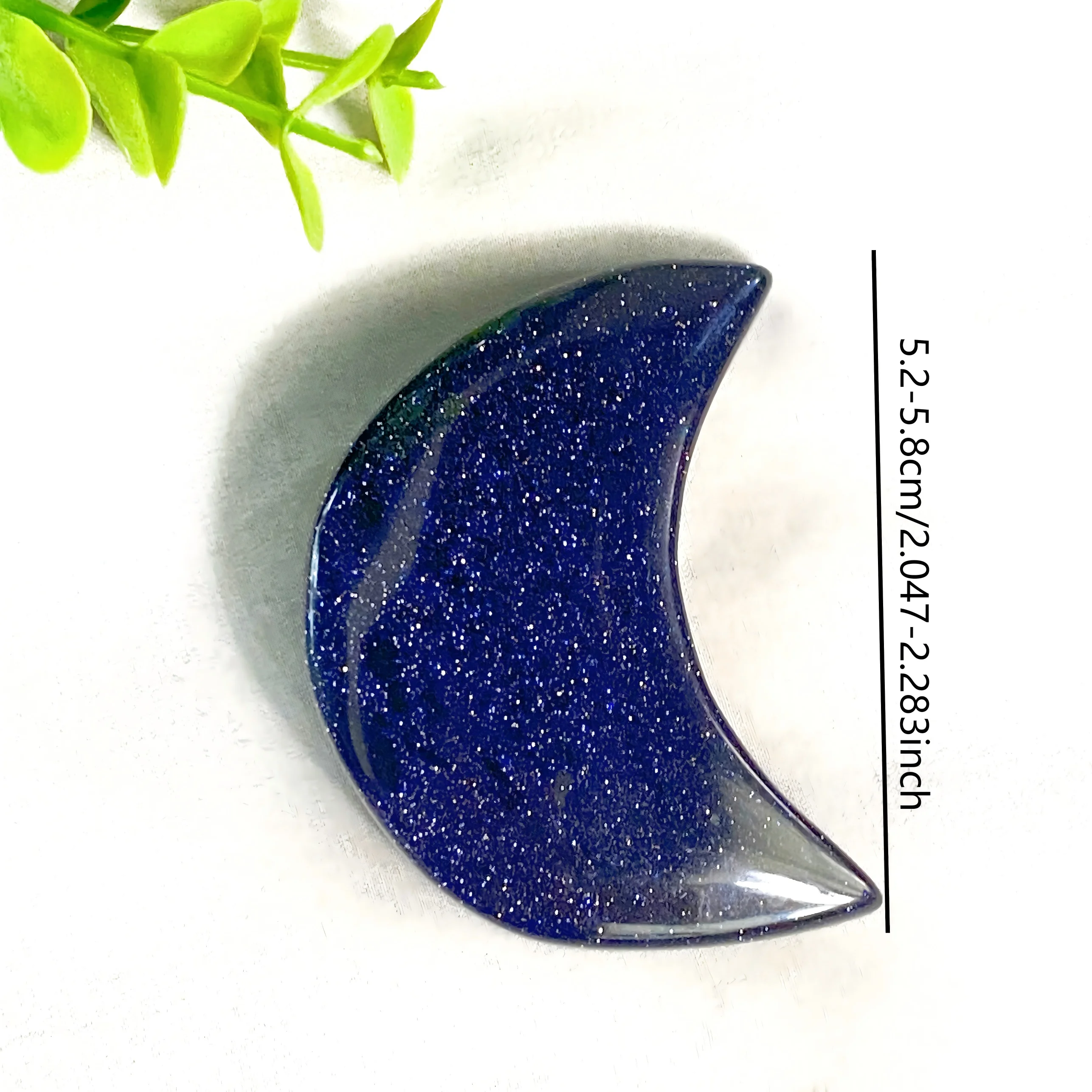 1PC Blue Sand Moon and Star Carving Stone, Stone Collections, Excellent Gifts, Family And Friends Gift, Home Decoration, DIY Dec