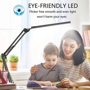 Đèn bàn kim loại gấp LED, clip nhẹ, crung, cánh tay dài, ngày Sa -bát, phòng khách, đọc sách, máy tính, 3 màu 10 Luminaria bán hàng chính cho bảng bi -a - №5