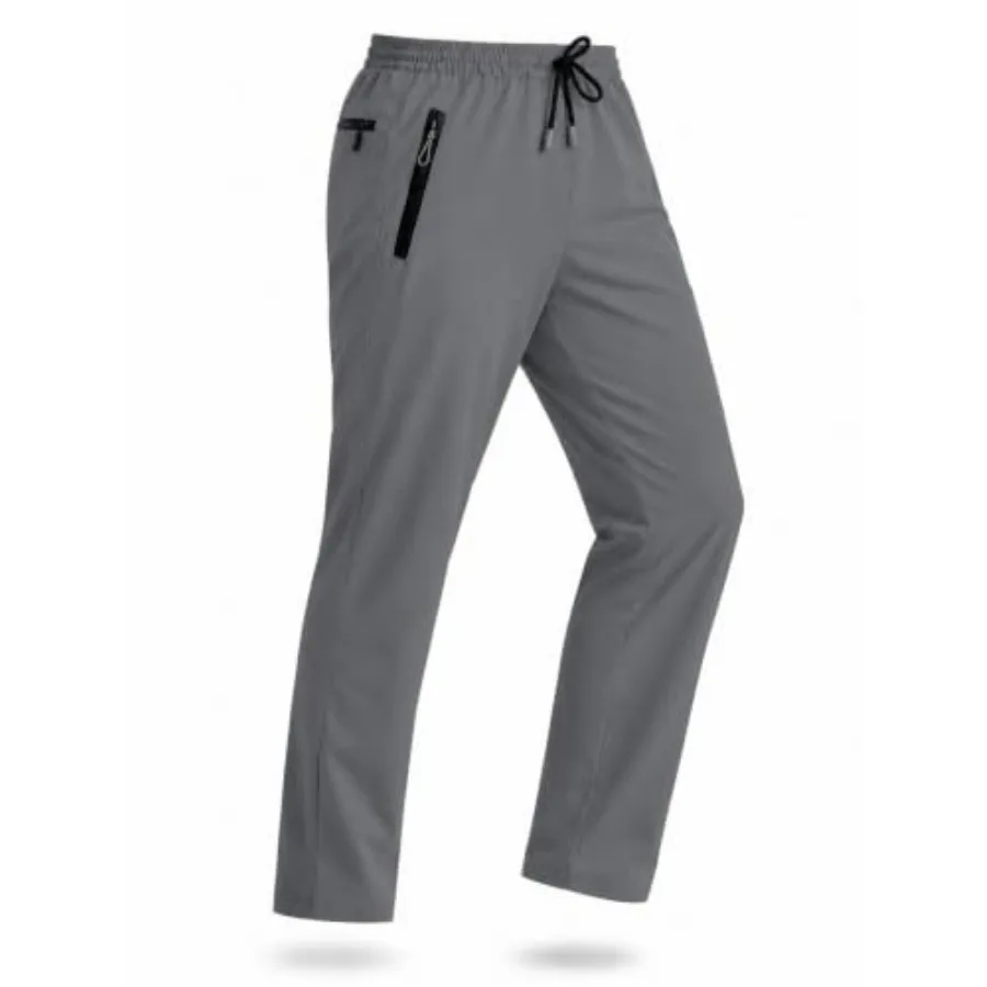 Men's Lightweight Athletic Pants Quick Dry Water Resistant Hiking Workout Joggers with Zipper Pockets