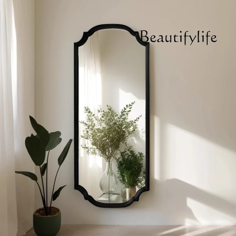 

z.American retro full-body mirror, wall-mounted wall, light luxury medieval entrance, fashionable French floor