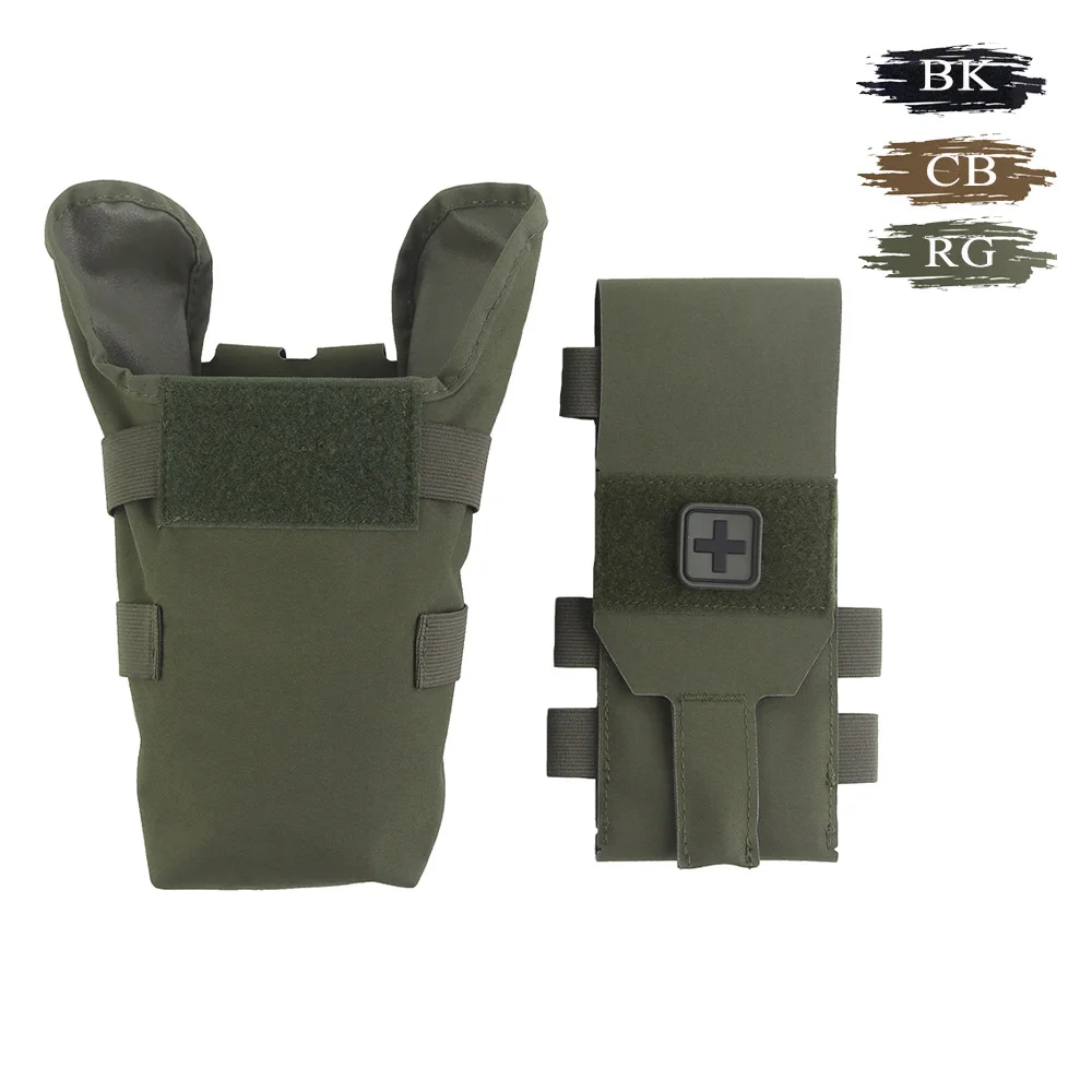 Small Vertical Medical Pouch Handle Design MOLLE First Aid Kit Quick-Access for Hunting Rescue Outdoor Emergency Durable Nylon