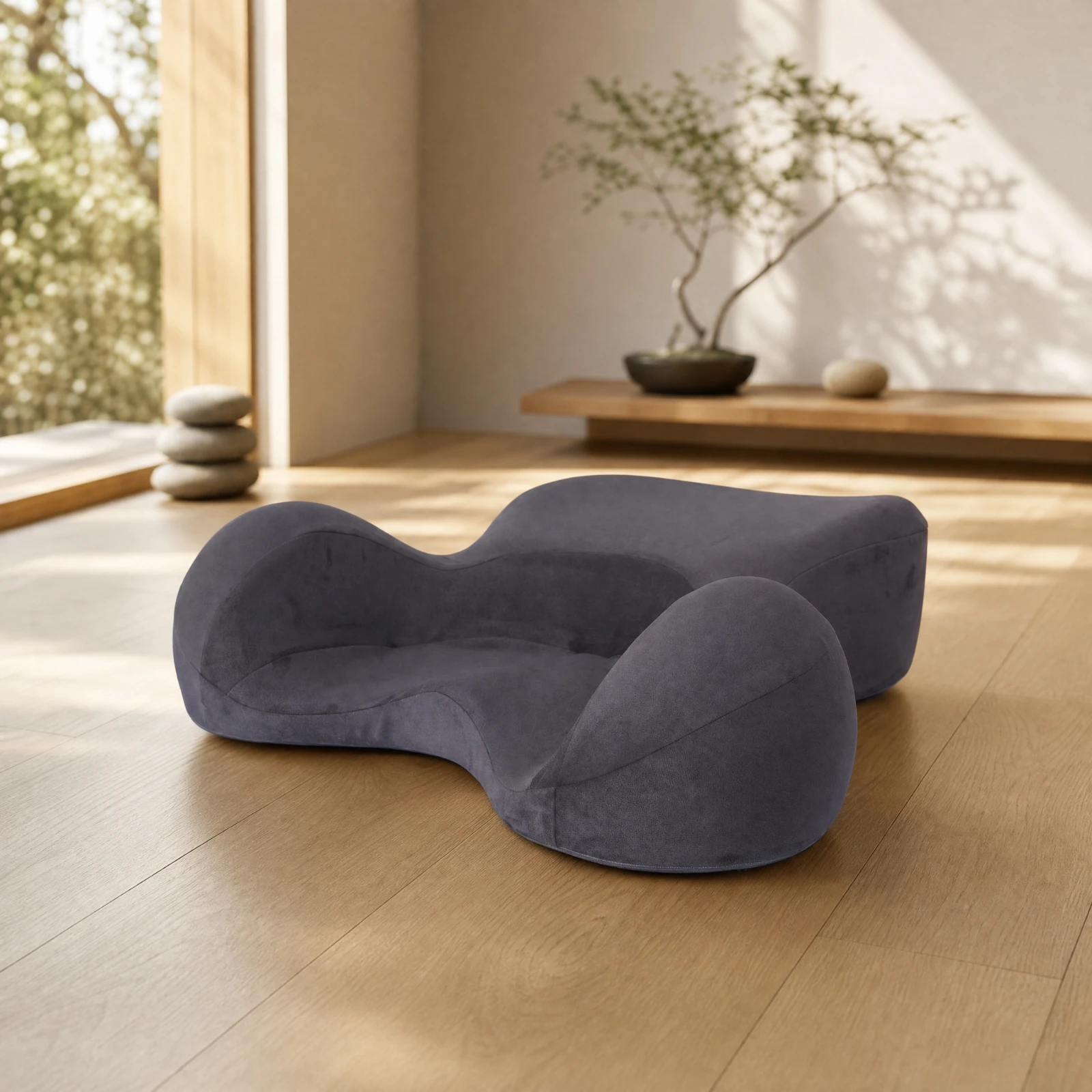 Crab-Shaped Meditation Cushion High-Resilience Memory Foam Meditation Seat Cushion Memory Foam Floor Seat Comfortable Large