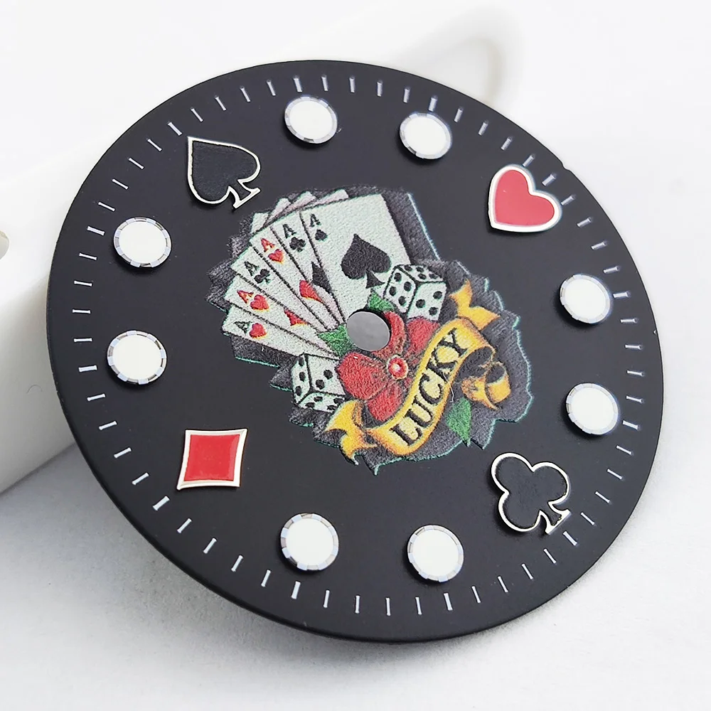 28.5mm NH35 dial Creative Color printed dial watch dial steel DIY NH35 watch dial suitable for NH35 Movement Watch accessories