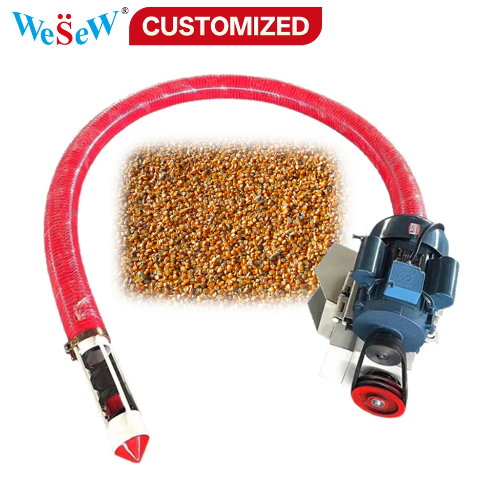 Customized 100mm 1T/H Flexible Tube Screw Conveyor for Grain Sand Cement Powder Conveying Grain Suction Machine
