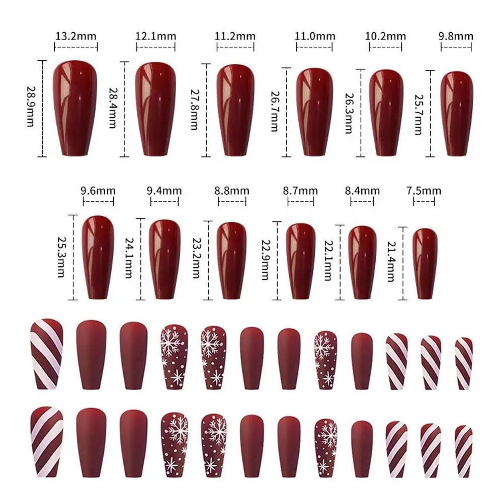 24 Teile/satz Nagel Liefert Weihnachten Falsche Nägel Maniküre Material Volle Abdeckung Nail art Tipps Weihnachten Gefälschte Nägel