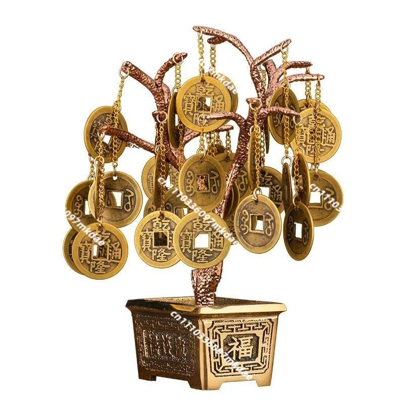 Money tree ornaments, beautiful meaning living room office home decoration craft gifts
