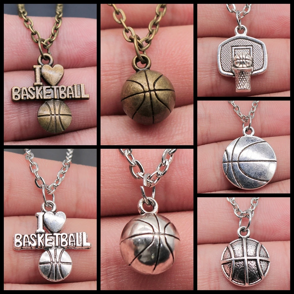 Sport Jewelry Necklace Basketball Pendant Necklace Jewelry Creativity Retro Exquisite Fashion Party Jewelry Accessories Gift