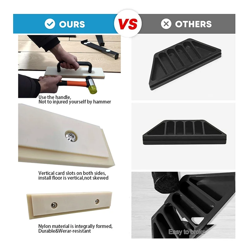 ABLQ Tapping Block For Vinyl Plank Flooring Install Flooring Tapping Block With Big Handle Lengthen Floor Tools