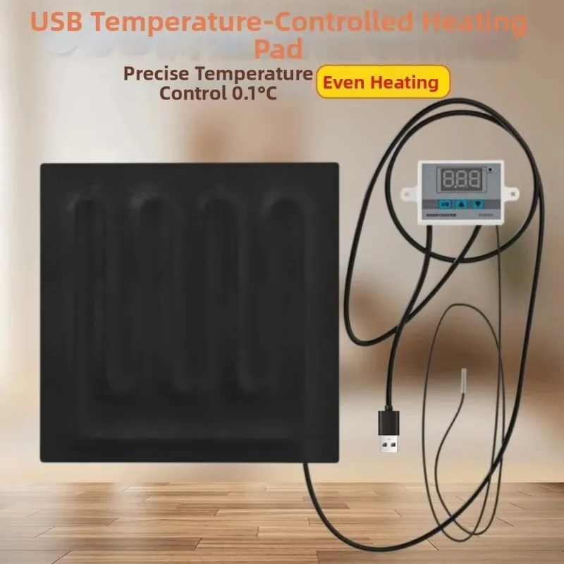 5V USB Pet Heating Pad With Thermostat Switch, Reptile Parrot Chick Breeding Warm Heat Mat Small Animal Incubation Warmer