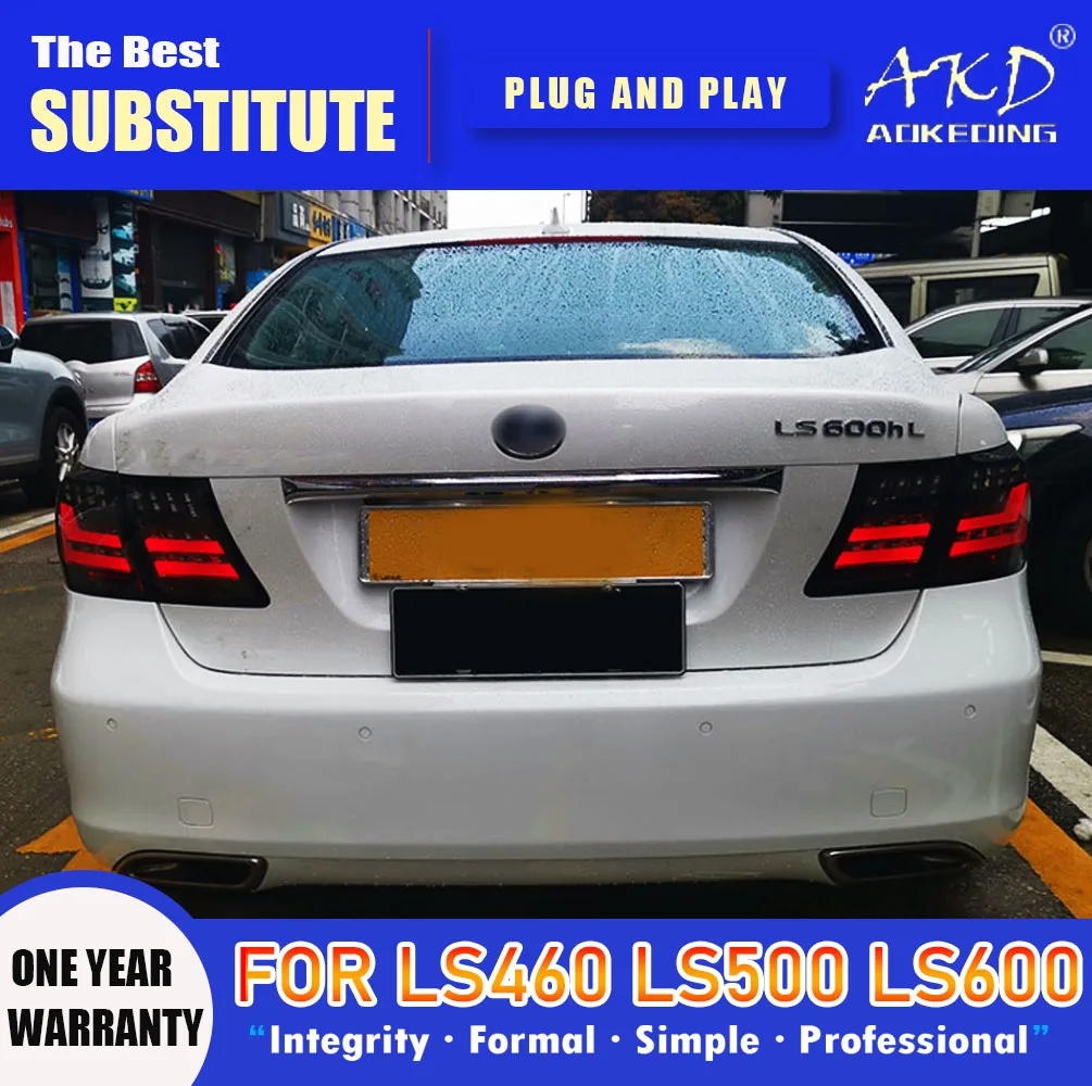 AKD الذيل مصباح لكزس LS LS460 LED الضوء الخلفي 2006-2009 LS600 LS400 LS430 الخلفية الضباب الفرامل بدوره إشارة اكسسوارات السيارات
