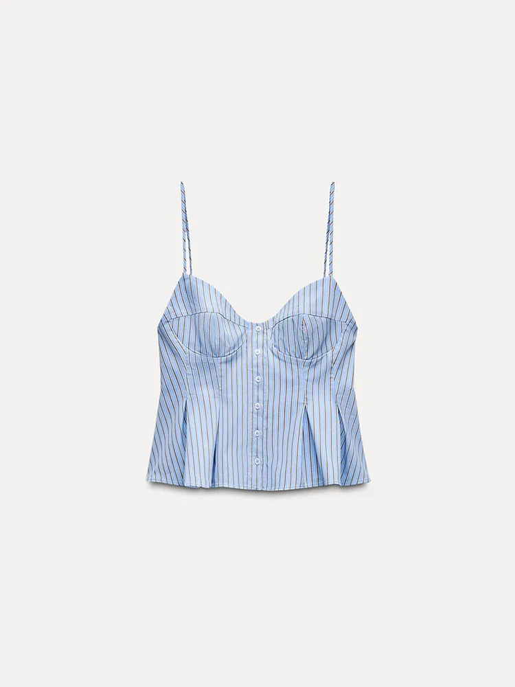 เสื้อสายเดี่ยวผ้าไหมพลีททรงเข้ารูป รุ่นใหม่สำหรับฤดูร้อน  สำหรับผู้หญิง  แบบเรียบง่าย สไตล์ลำลอง  ความยาวปกติ  มีหลายสี