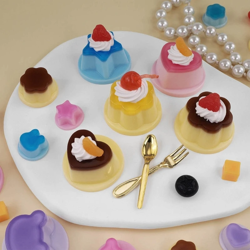1pcs love heart rabbits Cat Milk Pudding Silicone Mold Jelly Bowl Cake Cute Cake White Cold Ice Mold Cake Decoration Accessories